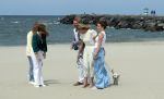 Den haag 30 juni 2023
Fotosessie op het strand Koning Willem Alexander, koningin Maxima en prinses Ariane, Prinses  Amalia en Prinses Alexia poseren tijdens de fotosessie op het strand met hond mambo.