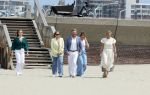 Den haag 30 juni 2023
Fotosessie op het strand Koning Willem Alexander, koningin Maxima en prinses Ariane, Prinses  Amalia en Prinses Alexia poseren tijdens de fotosessie op het strand met hond mambo.