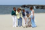 Den haag 30 juni 2023
Fotosessie op het strand Koning Willem Alexander, koningin Maxima en prinses Ariane, Prinses  Amalia en Prinses Alexia poseren tijdens de fotosessie op het strand met hond mambo.