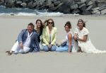 Den haag 30 juni 2023
Fotosessie op het strand Koning Willem Alexander, koningin Maxima en prinses Ariane, Prinses  Amalia en Prinses Alexia poseren tijdens de fotosessie op het strand met hond mambo.