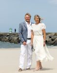 Den haag 30 juni 2023
Fotosessie op het strand Koning Willem Alexander, koningin Maxima en prinses Ariane, Prinses  Amalia en Prinses Alexia poseren tijdens de fotosessie op het strand met hond mambo.