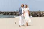 Den haag 30 juni 2023
Fotosessie op het strand Koning Willem Alexander, koningin Maxima en prinses Ariane, Prinses  Amalia en Prinses Alexia poseren tijdens de fotosessie op het strand met hond mambo.