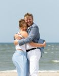 Den haag 30 juni 2023
Fotosessie op het strand Koning Willem Alexander, koningin Maxima en prinses Ariane, Prinses  Amalia en Prinses Alexia poseren tijdens de fotosessie op het strand met hond mambo.