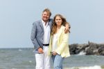 Den haag 30 juni 2023
Fotosessie op het strand Koning Willem Alexander, koningin Maxima en prinses Ariane, Prinses  Amalia en Prinses Alexia poseren tijdens de fotosessie op het strand met hond mambo.