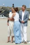 Den haag 30 juni 2023
Fotosessie op het strand Koning Willem Alexander, koningin Maxima en prinses Ariane, Prinses  Amalia en Prinses Alexia poseren tijdens de fotosessie op het strand met hond mambo.
