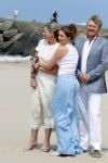 Den haag 30 juni 2023
Fotosessie op het strand Koning Willem Alexander, koningin Maxima en prinses Ariane, Prinses  Amalia en Prinses Alexia poseren tijdens de fotosessie op het strand met hond mambo.