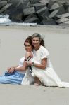 Den haag 30 juni 2023
Fotosessie op het strand Koning Willem Alexander, koningin Maxima en prinses Ariane, Prinses  Amalia en Prinses Alexia poseren tijdens de fotosessie op het strand met hond mambo.