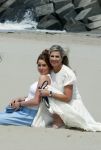 Den haag 30 juni 2023
Fotosessie op het strand Koning Willem Alexander, koningin Maxima en prinses Ariane, Prinses  Amalia en Prinses Alexia poseren tijdens de fotosessie op het strand met hond mambo.