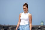 Den haag 30 juni 2023
Fotosessie op het strand Koning Willem Alexander, koningin Maxima en prinses Ariane, Prinses  Amalia en Prinses Alexia poseren tijdens de fotosessie op het strand met hond mambo.