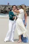 Den haag 30 juni 2023
Fotosessie op het strand Koning Willem Alexander, koningin Maxima en prinses Ariane, Prinses  Amalia en Prinses Alexia poseren tijdens de fotosessie op het strand met hond mambo.