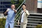 Amstelveen 4 juli 2023
Robert leroy en zijn zoon Joshua gaan samen sporten in Amstelveen.