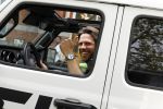 Amsterdam 11 juli 2023
Thomas v d Vlugt in zijn jeep met reclame voor First Energy Gum waarvan Thomas Mede eigenaar is.
