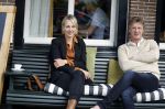 Muiden 7 juli 2024
Marianne Timmer met vriend / date in het cemtrum van Muiden op terras .