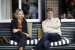 Muiden 7 juli 2024
Marianne Timmer met vriend / date in het cemtrum van Muiden op terras .