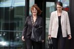 Lelystad 16 juli 2024
Patty Harpenau komt samen met haar advocaat de rechtbank van Lelystad uit.