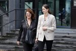 Lelystad 16 juli 2024
Patty Harpenau komt samen met haar advocaat de rechtbank van Lelystad uit.