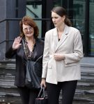 Lelystad 16 juli 2024
Patty Harpenau komt samen met haar advocaat de rechtbank van Lelystad uit.