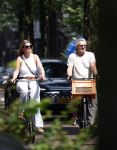 Amsterdam 18 juli 2024
Victor Reinier en zijn vriend op terras en ndaarna fietsend naar zijn huis in Amsterdam zuid..