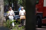 Amsterdam 18 juli 2024
Victor Reinier en zijn vriend op terras en ndaarna fietsend naar zijn huis in Amsterdam zuid..