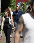 Amsterdam 17 juli 2025
Johnny van t Schip en Danielle  Zwanikken op terras en op straat in het centrum van Amsterdam.