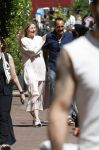 Amsterdam 17 juli 2025
Johnny van t Schip en Danielle  Zwanikken op terras en op straat in het centrum van Amsterdam.