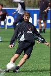 Hoenderloo, 14 augustus 2000
eerste training nederlands elftal onder leiding van de nieuwe bondscoach Louis v Gaal
Nieuwe keeperstrainer Frans Hoek