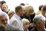 Rotterdam 27 augustus 2000
Feest trouwen Paul de Leeuw en Stephan Nugter.
Kees Driehuis met vrouw en zoontje