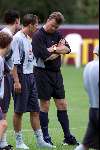 Hoenderloo, 14 augustus 2000
eerste training nederlands elftal onder leiding van de nieuwe bondscoach Louis v Gaal met Phillip Cocu