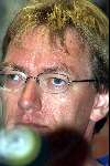 Hoenderloo, 14 augustus 2000
eerste training nederlands elftal onder leiding van de nieuwe bondscoach Louis v Gaal
Robin de Leede KNVB Persvoorlichter