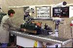 Eindhoven, 23 Augustus 2000
Stedelijk College.
Leerling bij nieuwe freesbank met computer