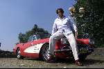 Oosterbeek 25 Augustus 2001
Emile Ratelband  in een Chevrolette Corvette uit 1958
Classic Car