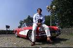 Oosterbeek 25 Augustus 2001
Emile Ratelband  in een Chevrolette Corvette uit 1958