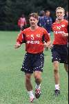 Eindhoven 7 augustus 2001
PSV Training . Kezman met adidas Predator voetbalschoenen.
Jan Heintze en Dennis Rommedahl