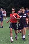 Eindhoven 7 augustus 2001
PSV Training . Kezman met adidas Predator voetbalschoenen.
Jan Heintze en Johann Vogel