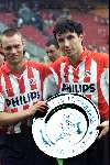 Amsterdam 12 augustus 2001
 PSV- FC Twente 3-2 voor de Johan Cruyffschaal in de Amsterdam Arena.
Mark v Bommel en Kevin Hofland