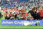 Amsterdam 12 augustus 2001
 PSV- FC Twente 3-2 voor de Johan Cruyffschaal in de Amsterdam Arena.
PSV blij