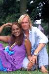 Amsterdam 6 augustus 2001
Patty Brard met haar man Rene