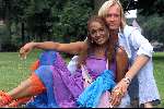 Amsterdam 6 augustus 2001
Patty Brard met haar man Rene