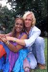 Amsterdam 6 augustus 2001
Patty Brard met haar man Rene