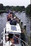 Loosdrecht 2 Augustus 2001
Aanmeren voor de sluis naar de Vecht
Sloepenroute
