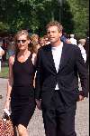 Amsterdam 25 augustus 2001
Begrafenis van Sylvia Millecam op Westgaarde.
Sybrand Niessen met vriendin