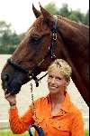 Erp 20 augustus 2002
Anky v Grunsven en haar paard Idool
