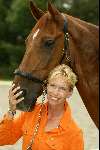 Erp 20 augustus 2002
Anky v Grunsven en haar paard Idool