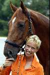 Erp 20 augustus 2002
Anky v Grunsven en haar paard Idool