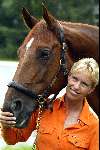 Erp 20 augustus 2002
Anky v Grunsven en haar paard Idool