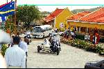 Curacao 13 augustus 2002
Prins Willem Alexander en Maxima  
harley davidson met zijspan