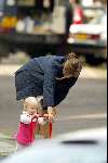 Amsterdam 7 augustus 2002
Prinses Marilene met dikke buik en Prinses Anna