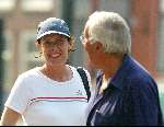 Amsterdam 16 augustus 2002
Sylvia Kristel met vriend