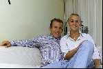 Eindhoven 22 Augustus 2003 Arjan Robben samen met zijn vriendin in zijn nieuw onderkomen in Eindhoven