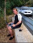 Porto Ercole 6 augustus 2003
Edwin Smulders werkend op zijn Apple Notebook